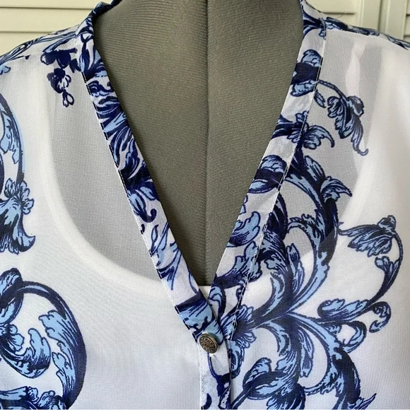 Bellissima sheer patterned blouse L - Picture 8 of 13